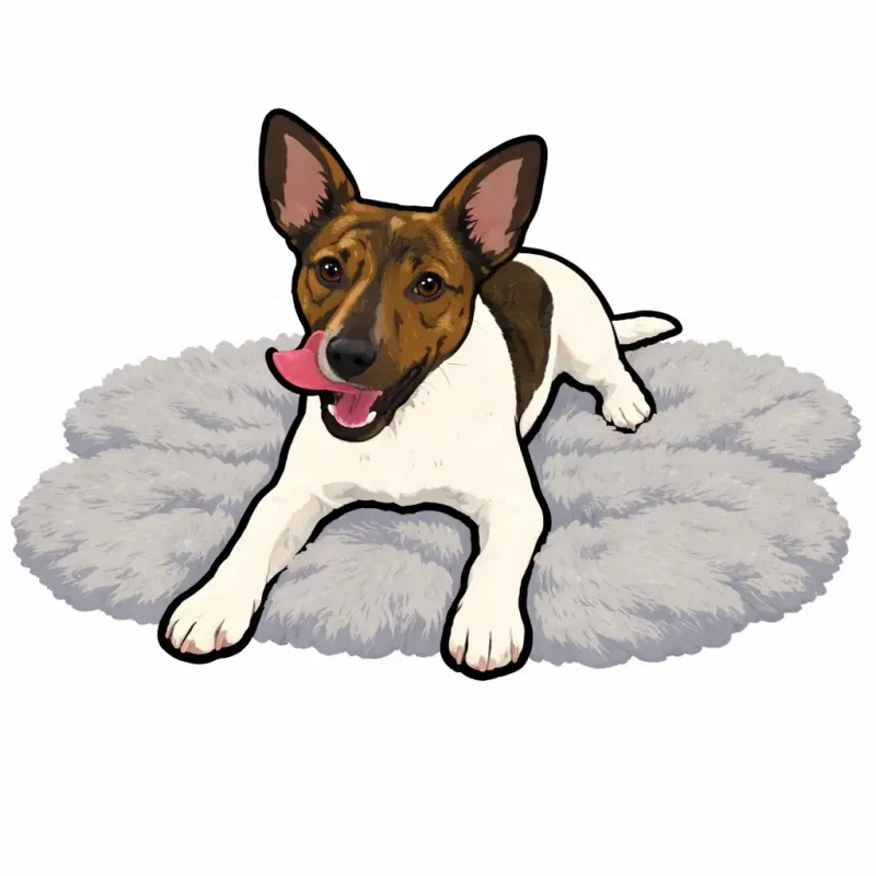 Hund auf Teppich