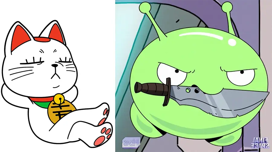 Einfaches Cartoon-Motiv mit klaren Flächen als Teppich - Beispielmotiv