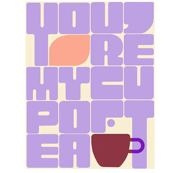 Große Buchstaben als Motiv - Beispielmotiv