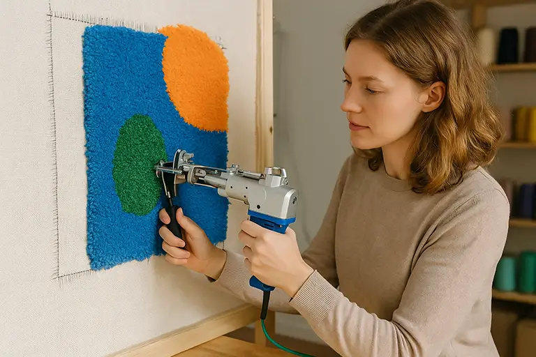 Tufting Workshop in Marl - kreative Atmosphäre bei Fadenzoo